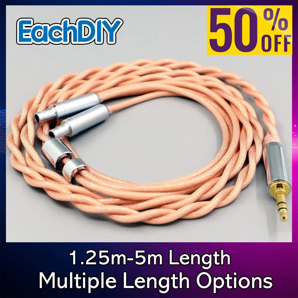 Тип6 756-жильный экранирующий кабель для наушников 7n Litz OCC для Sennheiser HD800 HD800s HD820s HD820 Dharma D1000 7996