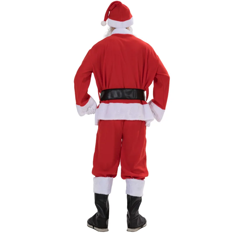 Santa Suit Christmas Santa Claus Costume for Men Women Adult Costume Santa 7pc. Outfit