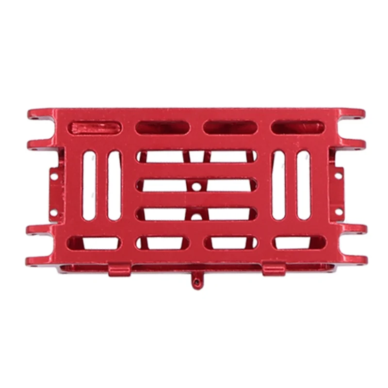 Metal Battery Box Battery Tray for AXIAL AX24 1/24 RC Crawler Car Upgrade Parts Accessories,Red