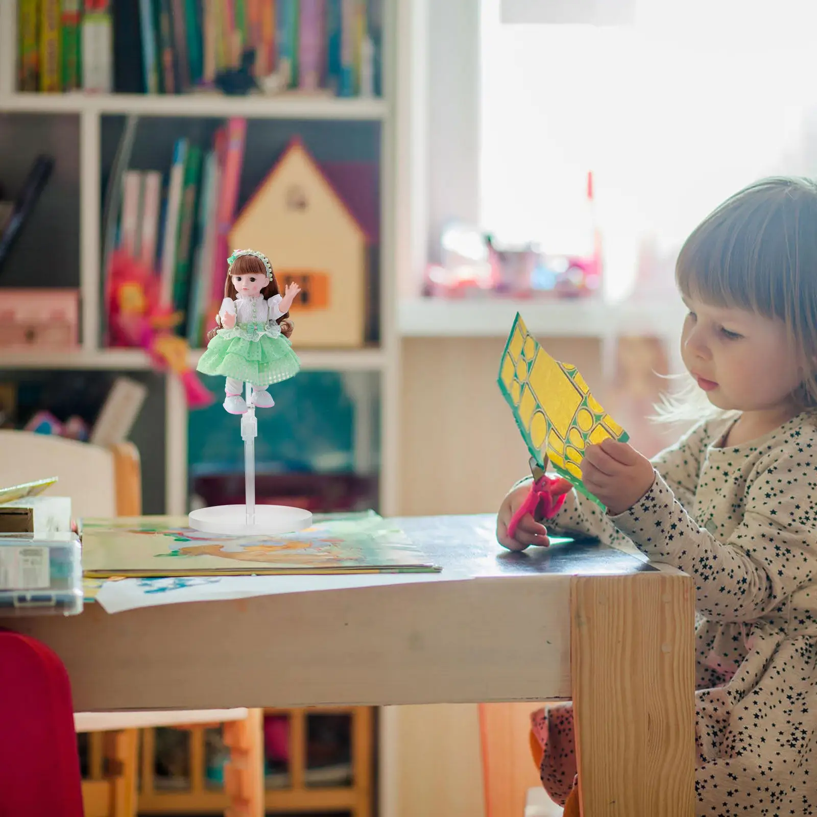 

Регулируемая прозрачная подставка для фигурок, портативный настольный держатель-подставка с плоским основанием