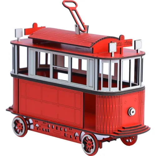 Pershang Wood Nostalgic Taksim Trolley 3 Dimensional Jigsaw