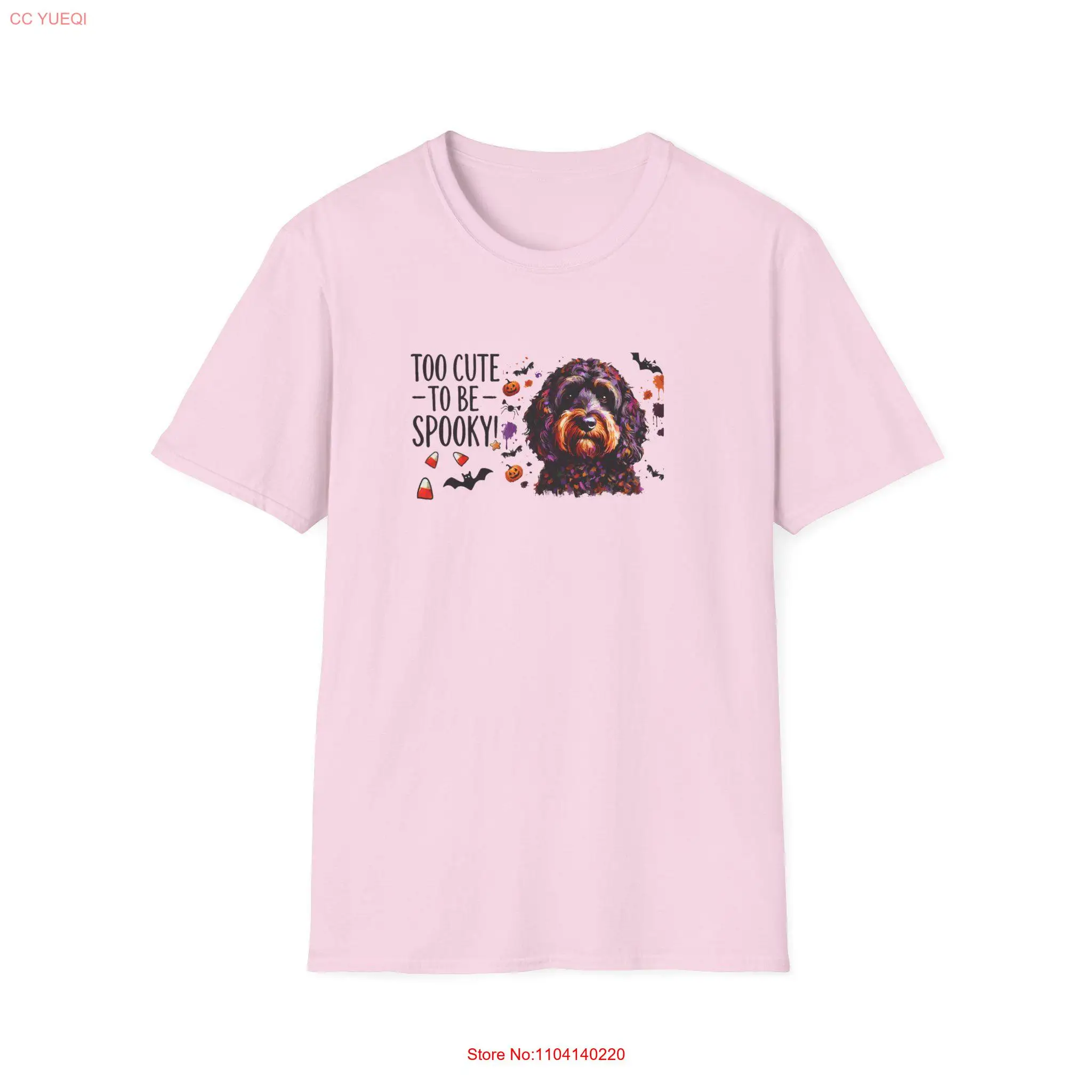 

Too Cute to Be Spooky Halloween Cockapoo T Shirt for Dog Lovers and Parents Artistic long or short sleeves