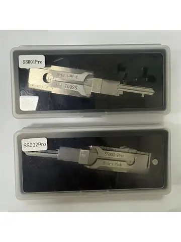 Lishi Style 2 in 1 2in1 SS001 SS002 PRO Tools for S-Groove Door Lock, Pro 2 in 1 Decoder and Pick Tools Locksmith Tools