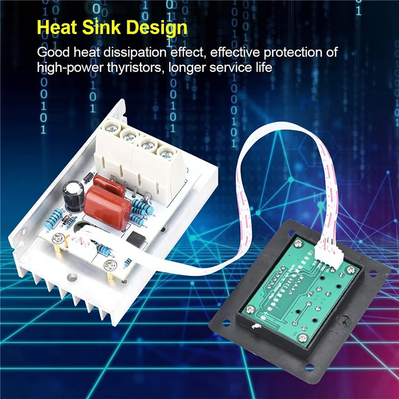 FFYY-3X Saklar Peredup, 10000W SCR Regulator Tegangan Digital Kontrol Kecepatan Dimmer Termostat AC 220V 80A