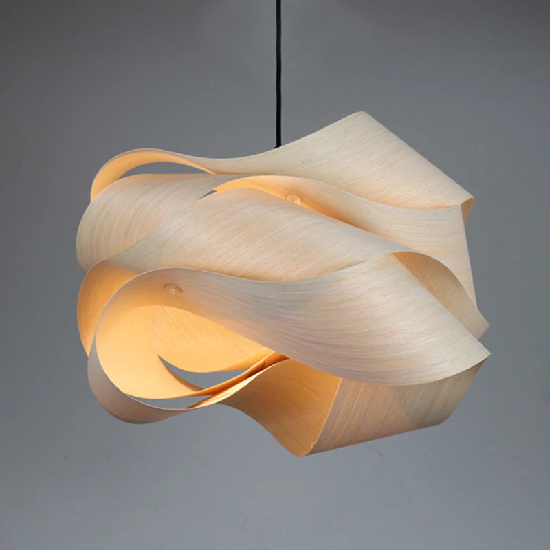 

Креативный деревянный подвесной светильник в юго-восточноазиатском стиле для спальни, ресторана, прихожей, современная простая светодиодная декоративная люстра