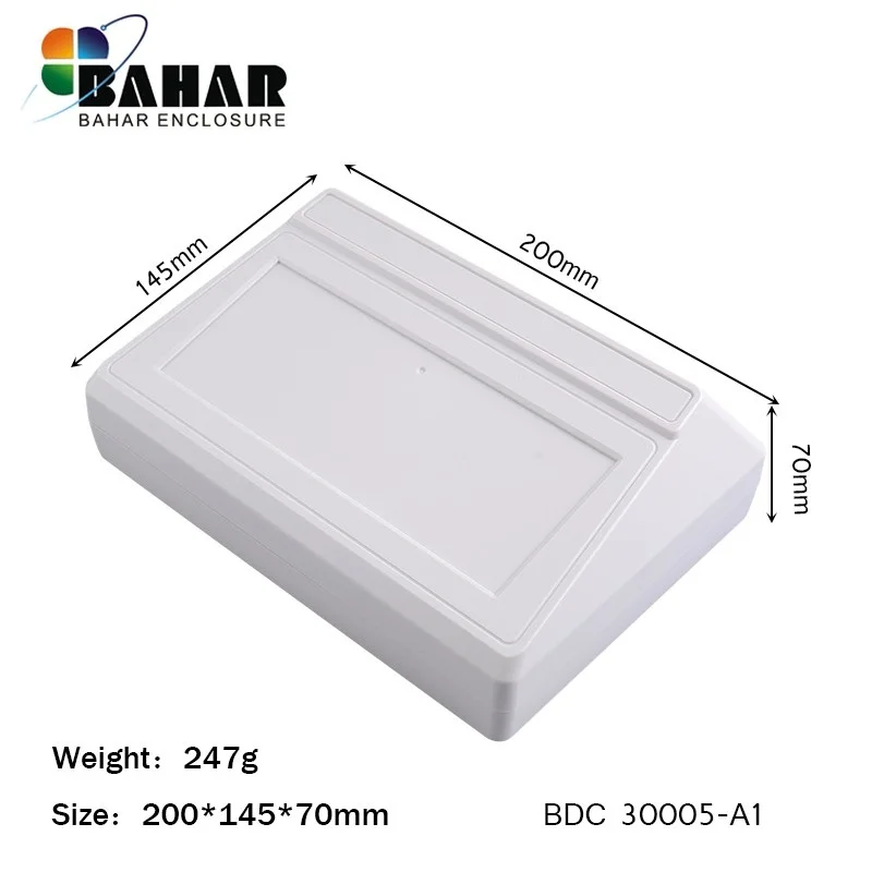 MODEL BDC 30005 Bahar Enclosure Inclined Plastic Housing Desk-top PCB Box Instrument Case