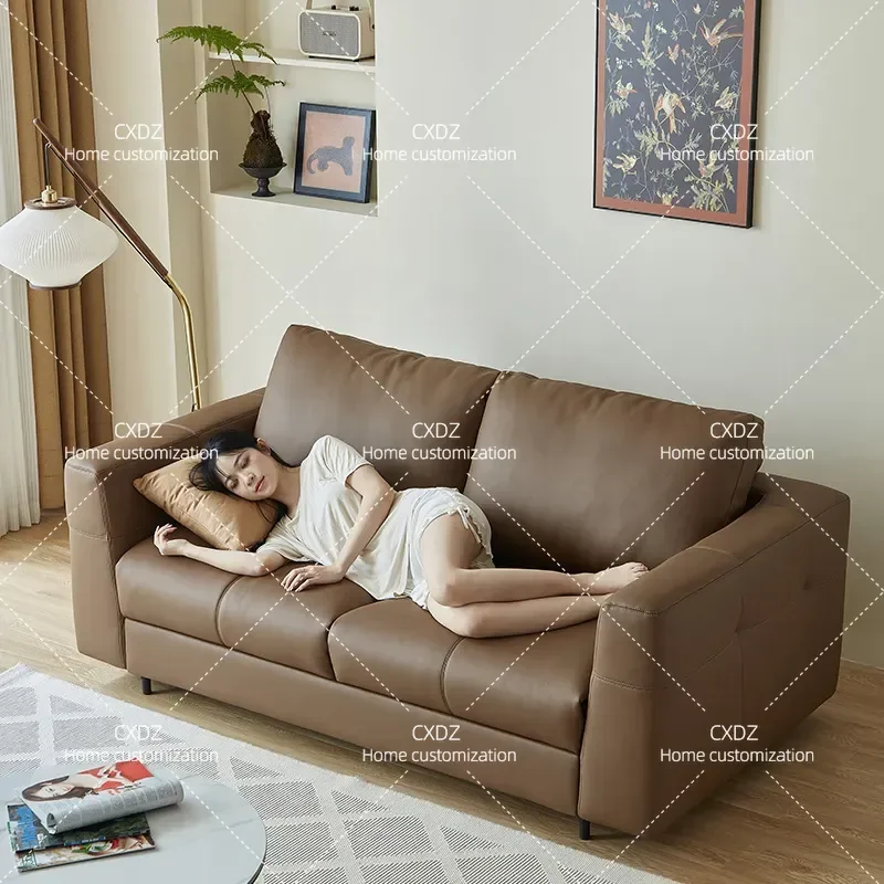 Living room light luxury double armrests three-person sofa bed small apartment Nordic simple folding sofa bed dual-purpose