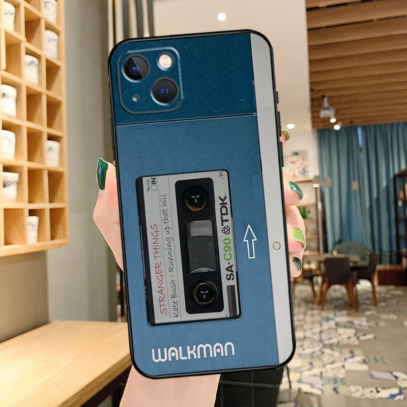 غطاء جهاز Walkman لهاتف iPhone 14 15 16 Pro Max XS XR X لهاتف iPhone 11 12 13 Pro Max Mini Plus