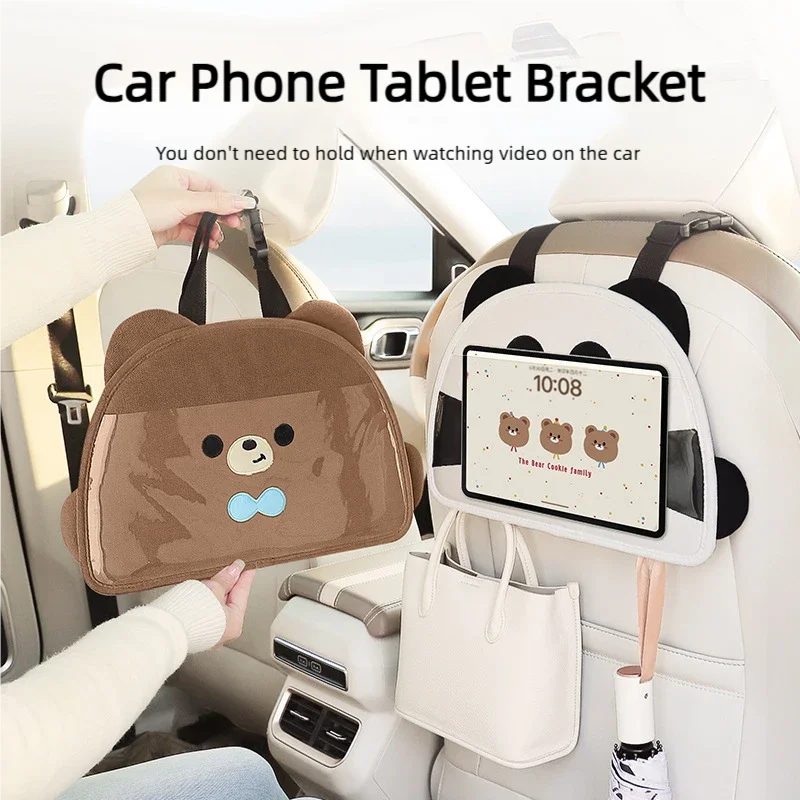 

Car Phone Holder Headrest Tablet Mount Stand Cradle Compatible With Devices For Cell Phones And Tablets Adjustable Hanging Bag