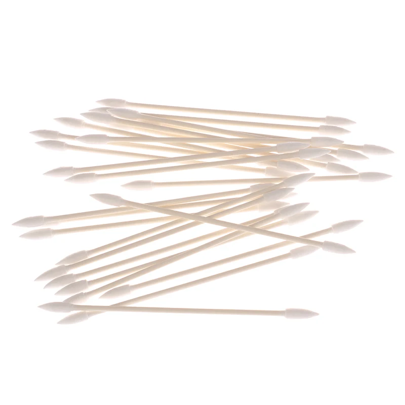 25pcs/bag Medical Ear Jewelry Clean Sticks Buds Tip Cotton Head Swab Disposable Cotton Swab Cosmetics Permanent Makeup Health