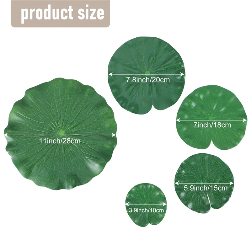 MAKE-10 個 5 種類人工フローティングフォーム蓮の葉ユリの葉人工葉池の装飾プール水族館の装飾