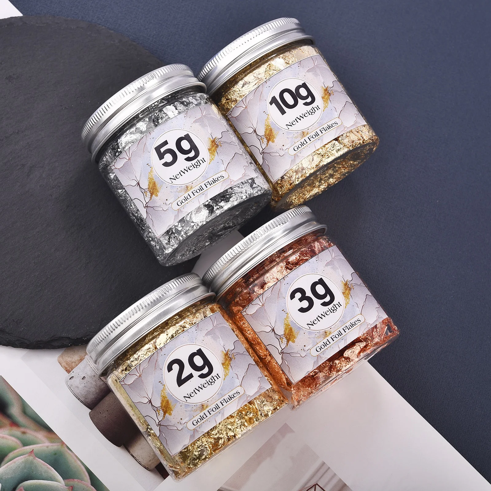 Moldes de resina epoxi de Colo - Gold Foil Flakes reseña y precio