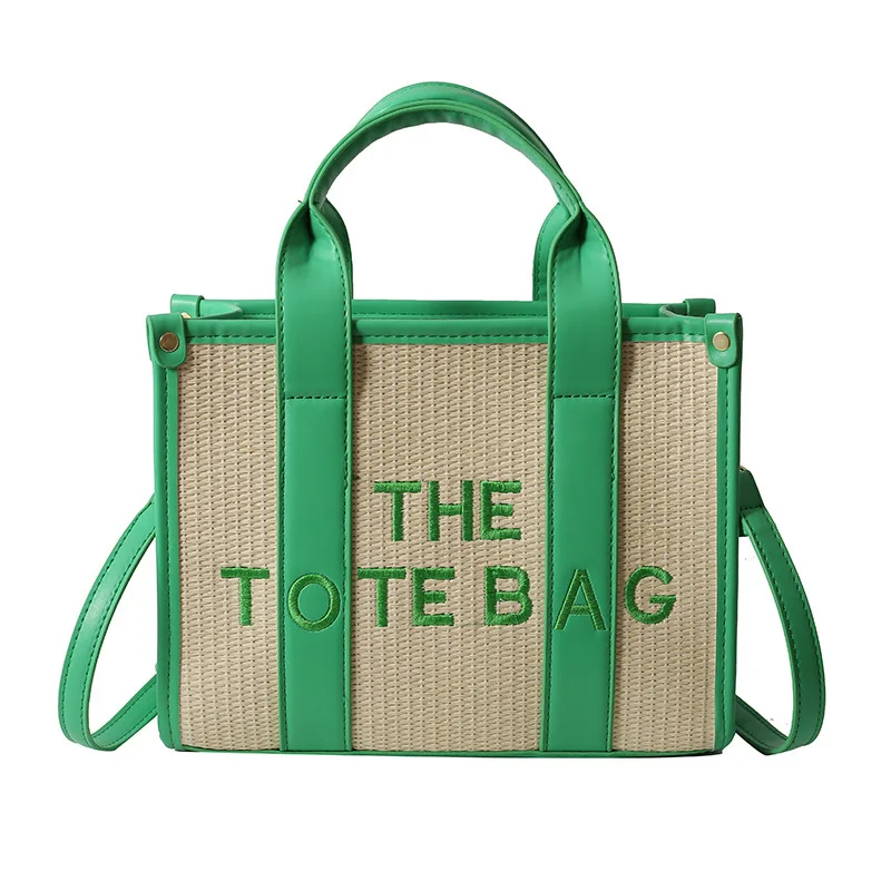 Сумка в дизайнерском стиле - новая модель 2025 года. Качественная соломенная сумочка. Модная сумка-тоут. Классическая сумка через плечо на одно плечо.