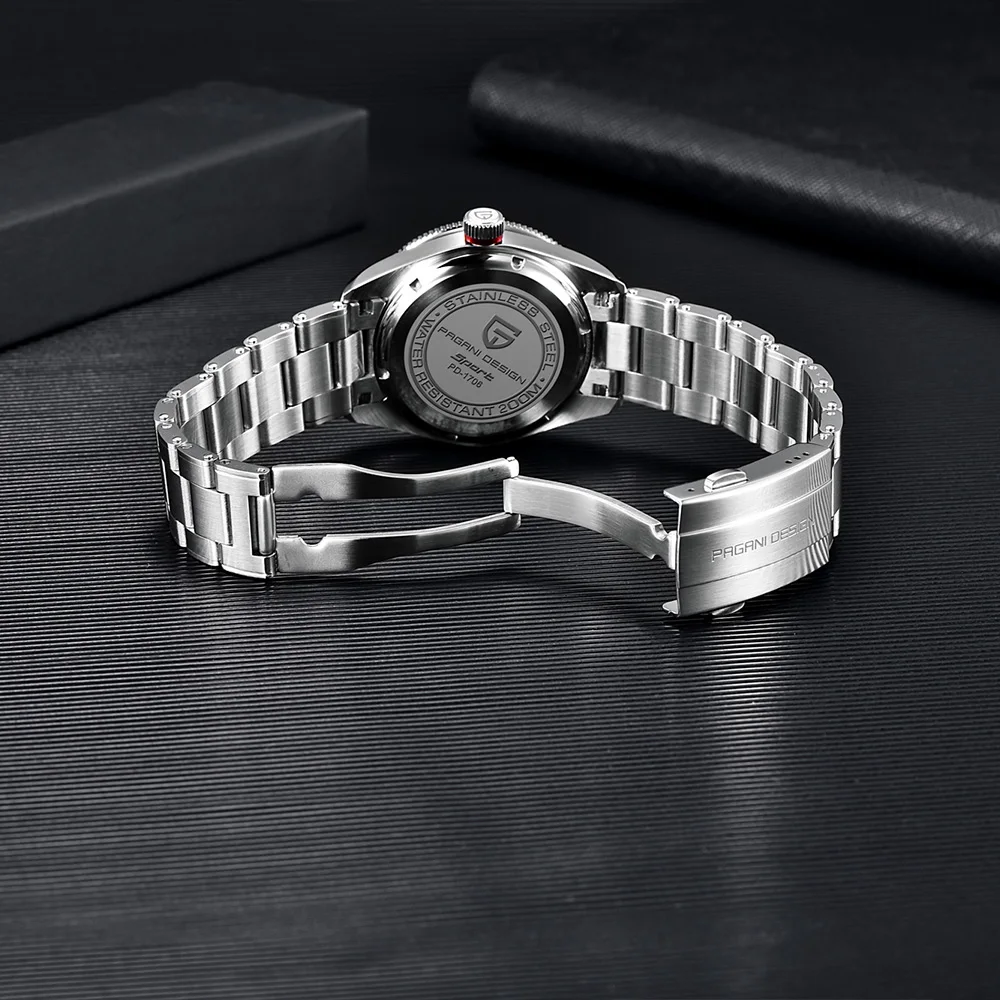 2025new باجاني تصميم GMT ساعة رجالي الترفيه ساعة ميكانيكية ساعة أوتوماتيكية للرجال صندوق هدايا رجالي رياضي 20bar الفولاذ المقاوم للصدأ