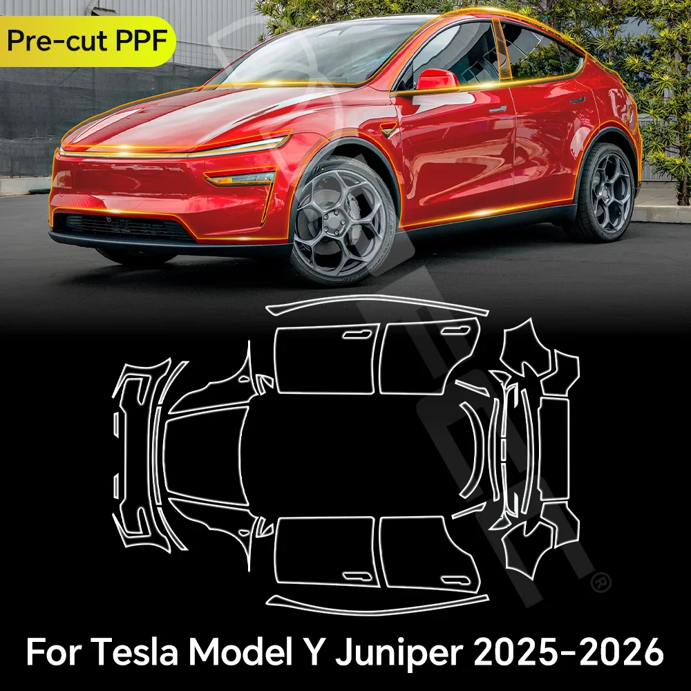 

For Tesla Model Y Juniper 2025 2026 TPU Paint Protection Film Car Body Clear Bra Pre-cut PPF Anti-Scratch Resistant Invisible