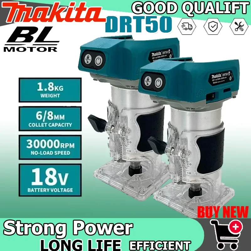 

Makita DRT50 Cordless Trimmer Rechargeable Trimming Machine Brushless Slotting Tool Milling Woodwork Engraving Machine Tool