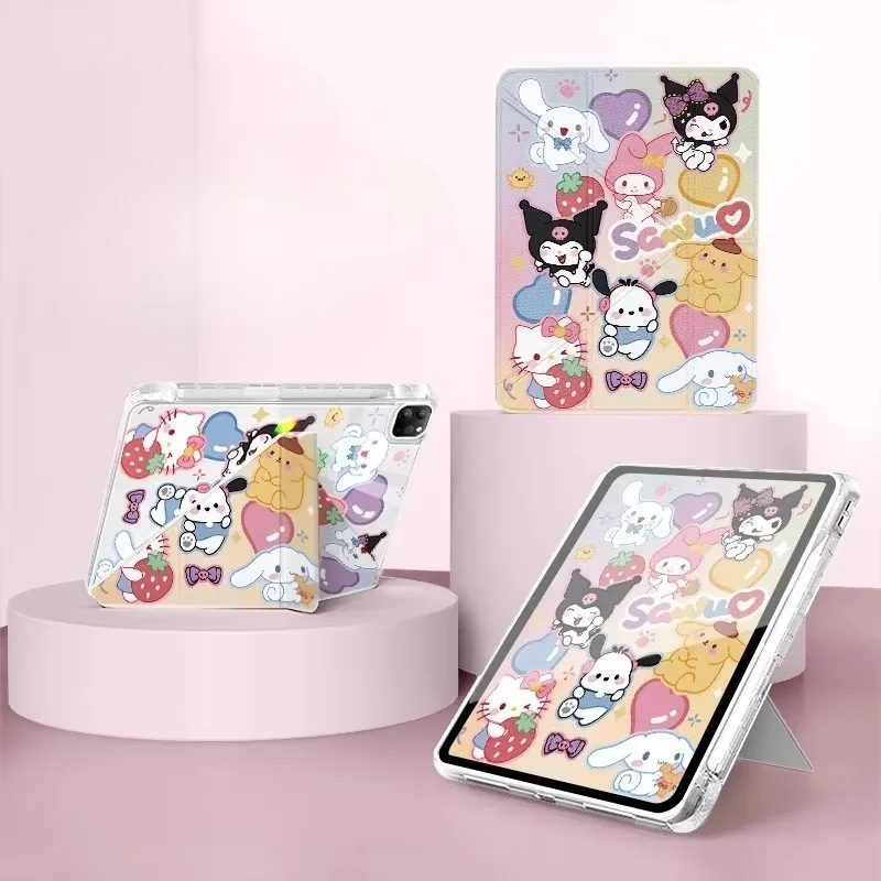 

Чехол MINISO Kuromi для iPad Funda Ipad A16 11 дюймов Pro 4 5 6 M4 Защитный чехол Air 3 4 5 M2 M3 10th 11th Gen Mini 6 7 Чехол для планшета