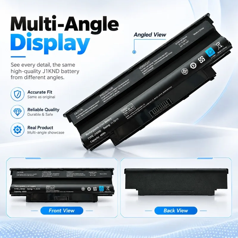 J1KND Laptop Battery Replacement for Dell N4110 N4010 N5010 N5110 N4050 N3010 Notebook Battery High Capacity Safe Stable