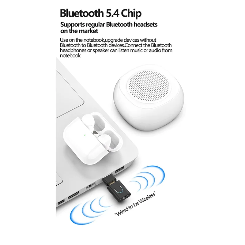 CJSD-Tebe LE Audio LC3 BT 5.4 Audio Transmitter Aptx-LL/HD Type-C Wireless Stereo Music Adapter With Auracast For PC TV PS4/5