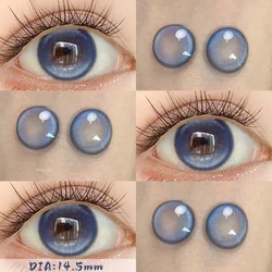 OVOLOOK-2pcs/pair Natural Color Lens Beauty Contact Lenses For Eyes Soft Multicolor Lens Big Black Eyes Yearly Pupils Makeup