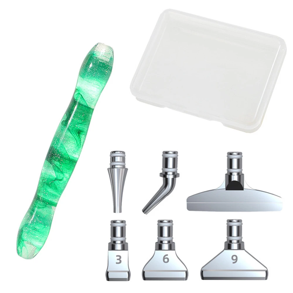 Ergonomic Glitter Resin Diamond Painting Pen Diamond Painting Tool and Accessories Point Drill Pen With Metal Pen Heads Kits