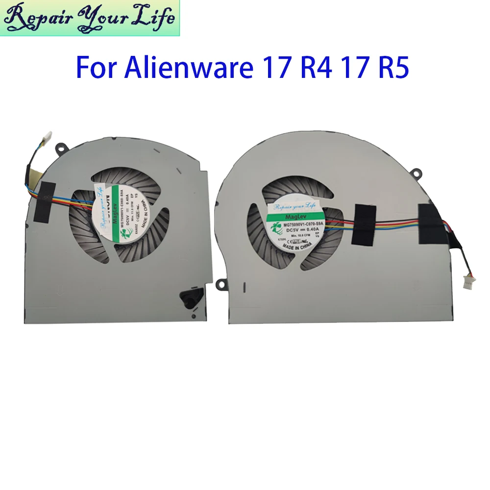 

Вентилятор для ноутбука, процессора, графического процессора, охлаждающий вентилятор для Dell Alienware 17 R4 R5, 5 В, 0,4 А, MG75090V1-C070-S9A MG75090V1-C060-S9A