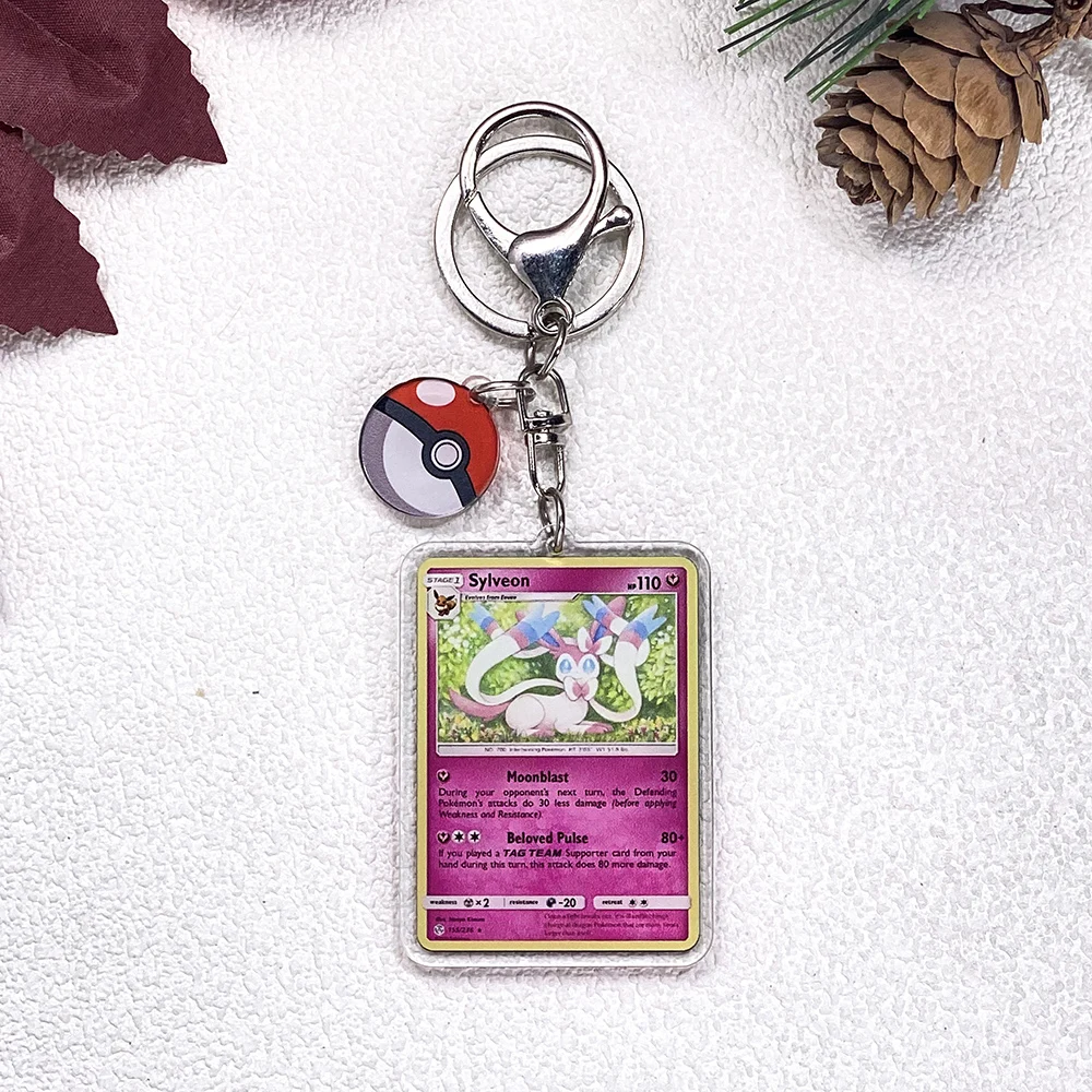 Pokémon Pikachu Bulbasaur Eevee Squirtle Niedlicher Schlüsselanhänger, Zubehör, Acryl-Anhänger, Anhänger für Tasche, Schlüsselhalter, Rucksack-Dekoration – Detail 5