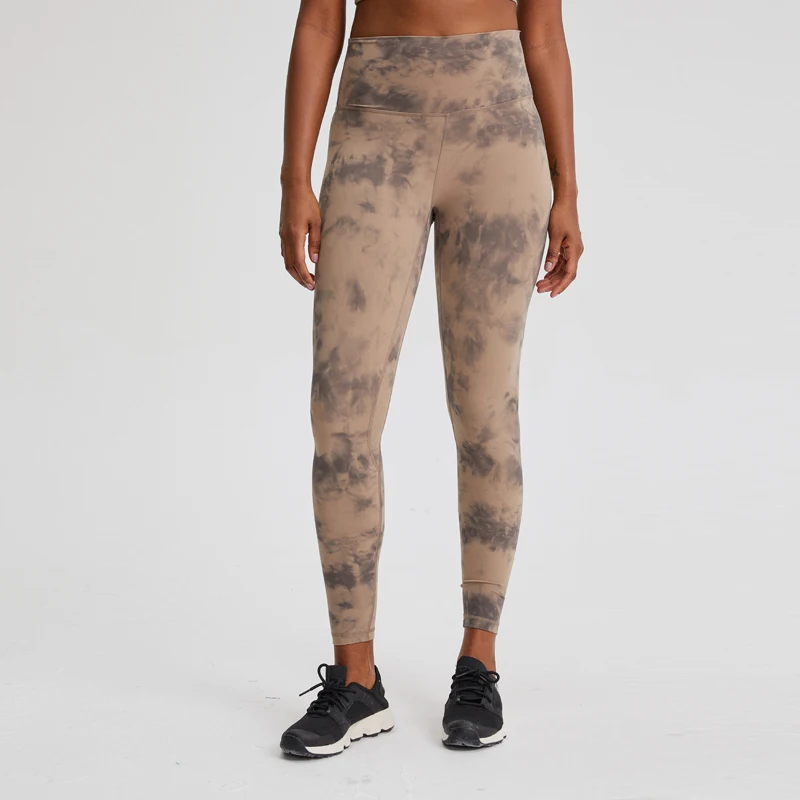 Nepoagym 7/8 odkrywanie Tie Dye kobiety spodnie jogi naga czuฤ wysokiej zwฤลผone joga legginsy Squat dowรณd legginsy gimnastyczne