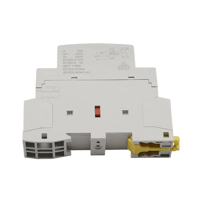 New Arrivals-AC Contactor Modular With Manual Control For Switch By DIN Rail Mount 2P 2NO 25A 220V/230V 50/60HZ For DIY Smart Ho
