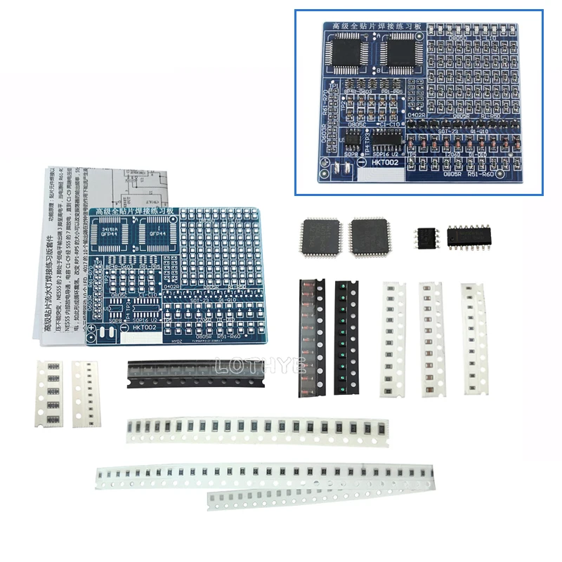 SMD Component Soldering Practice Board NE555 CD4017  Rotating Flashing LED SMT LQFP44 Diy Electronic Circuit Training DIY Kit