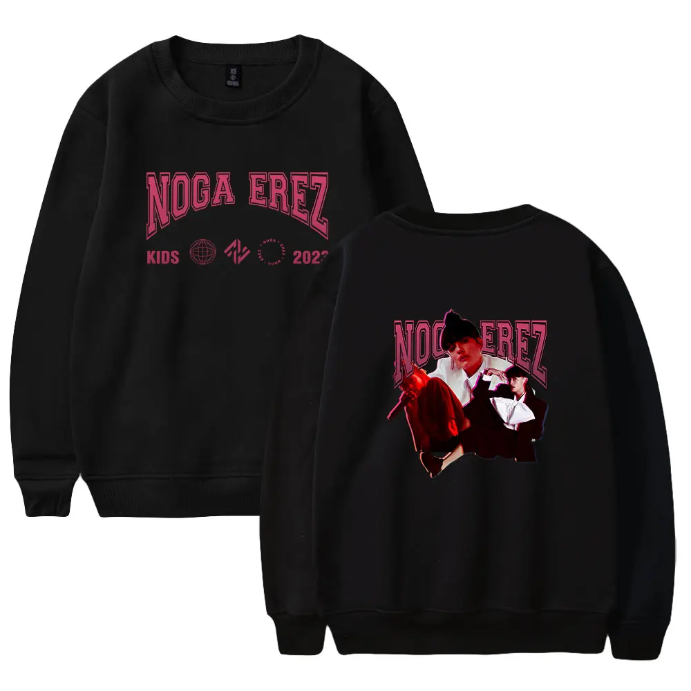 

Noga Erez KIDS Against The Machine Merch Crewneck Long Sleeve Streetwear Men Women Sweatshirt 2023 World Tour Hip Hop Clothes