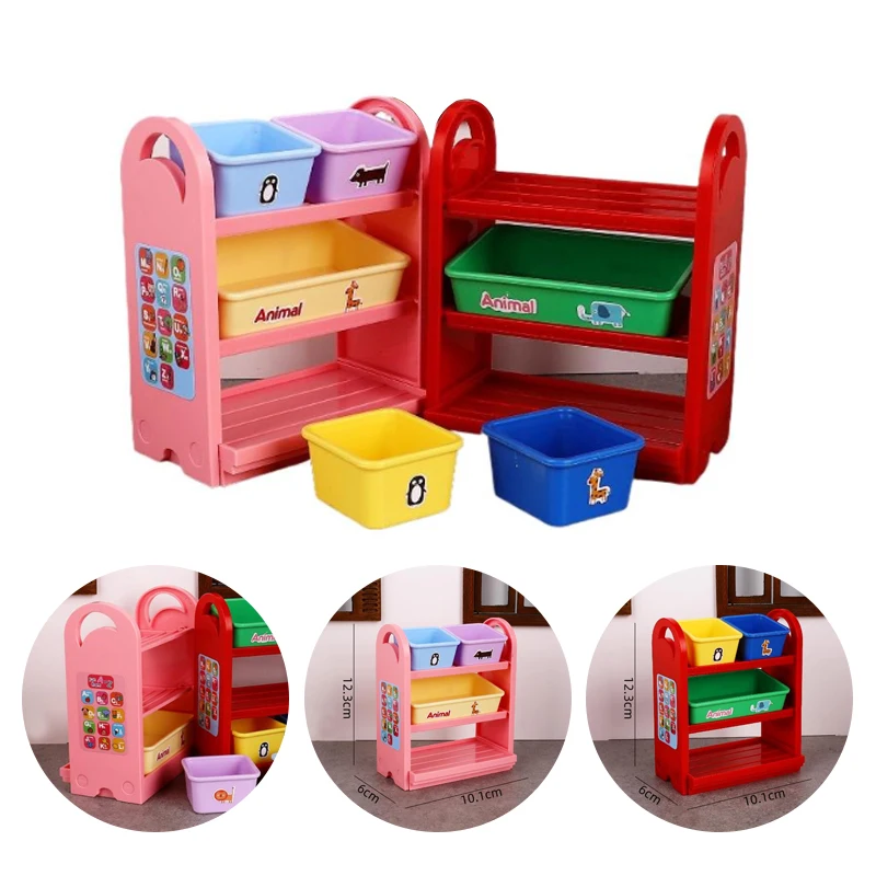 1/6 casa delle bambole in miniatura scaffale di stoccaggio a 3 strati espositore per supermercato modello casa delle bambole decorazione scena accessori giocattolo