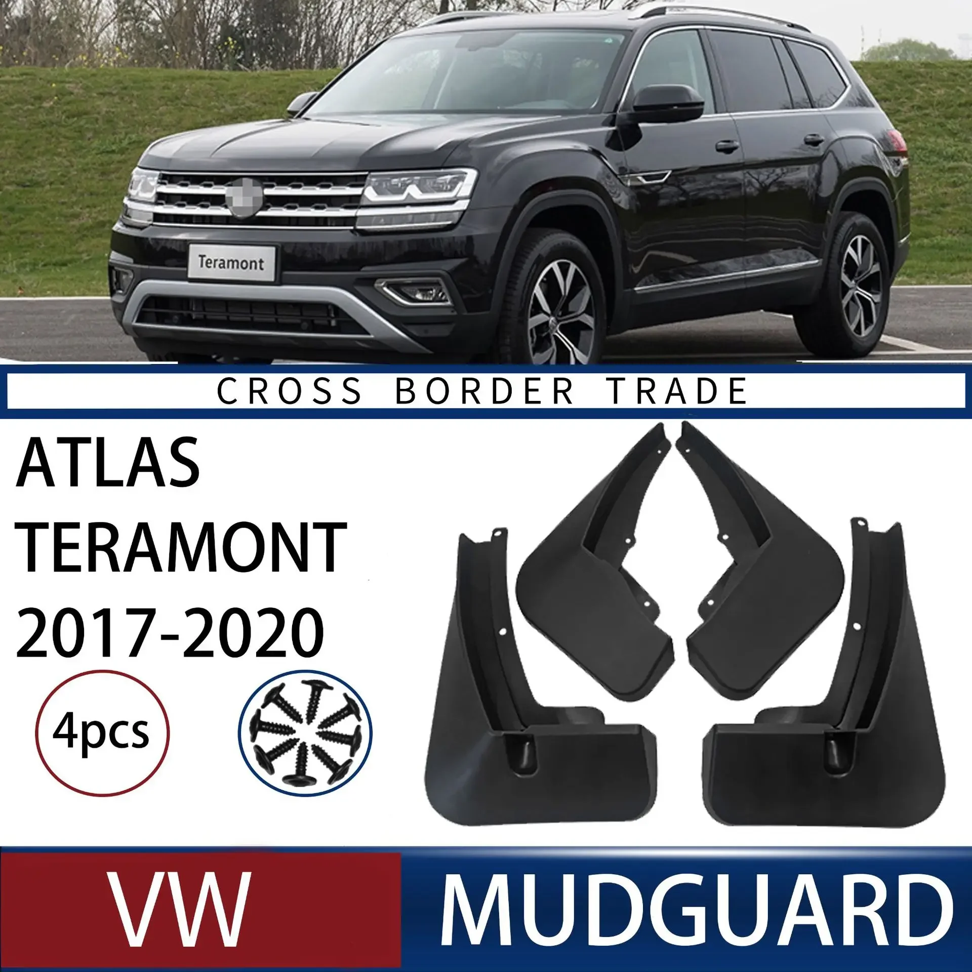 

For Volkswagen Teramont 2017-2020 mudguard Atlas,Mudflaps Front Rear Flares Splash Guards Cover Car Accessorie