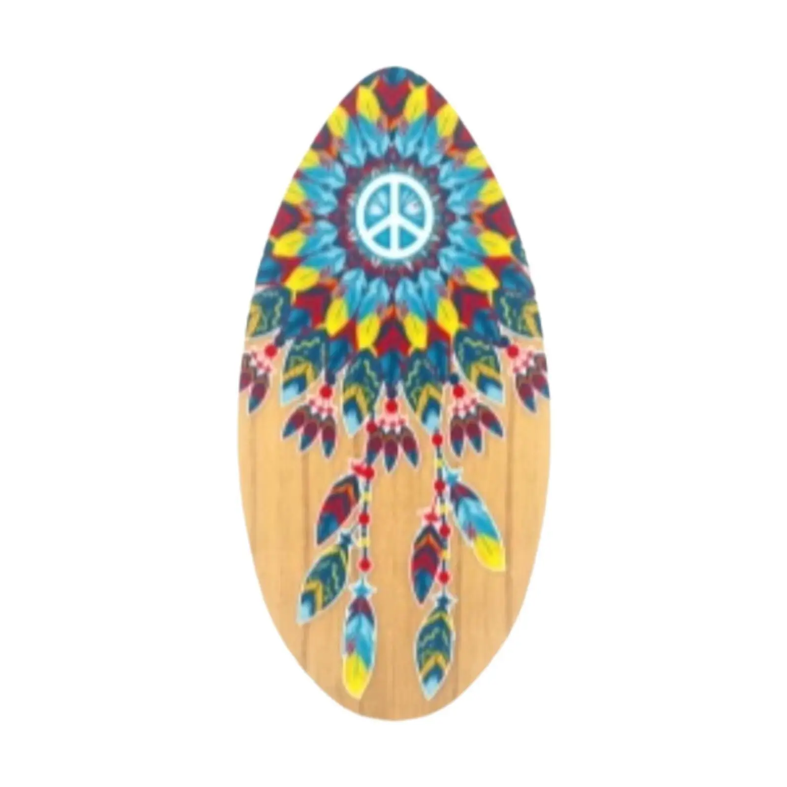 

Beach Skimboard Universal Versatile Practical Portable Water Sports for Beginners Adults Beach Toy Wood Skim Board Surfboard