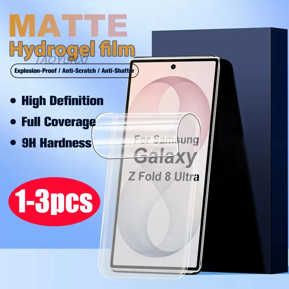 3PCS HD Hydrogel Film For Samsung Galaxy Z Fold 8 Ultra 5G inner Screen Protector Z Fold8 7 6 5 ZFold8Ultra ZFlip8 7 Fold 8Ultra