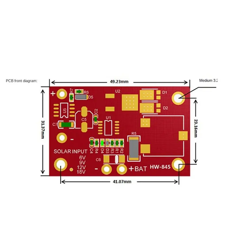 【SURPISE】3X 3S 3A 12V MPPT Solar PV Controller Module CN3767/CN3722 With LED Indicator For 18V Solar Panel System view 6
