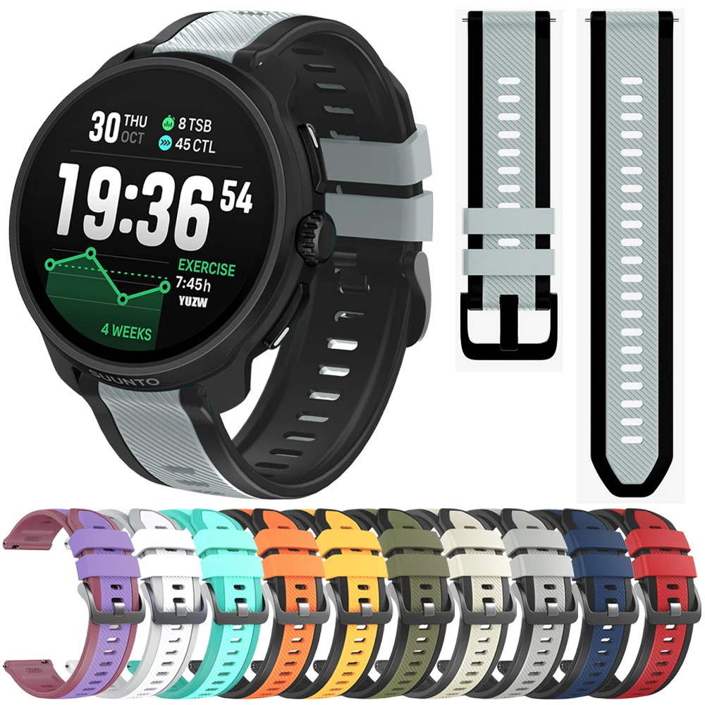 Correa de 22mm para Suunto Race 2/Race S, reloj de pulsera para hombre y mujer, pulseras para SUUNTO 9 PEAK PRO/5 PEAK/Run/Ocean/Correa Vertical