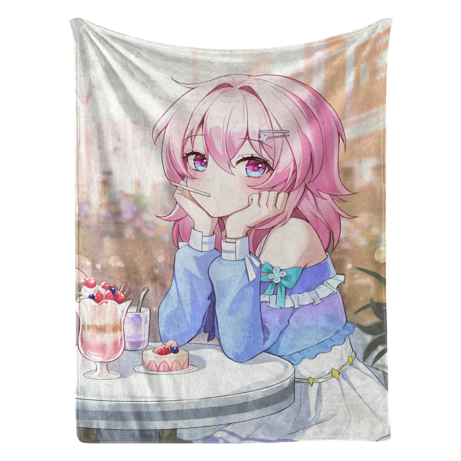 혼카이 스타 레일 3월 7일 플란넬 담요 시리즈 어린이 담요 소파 장식