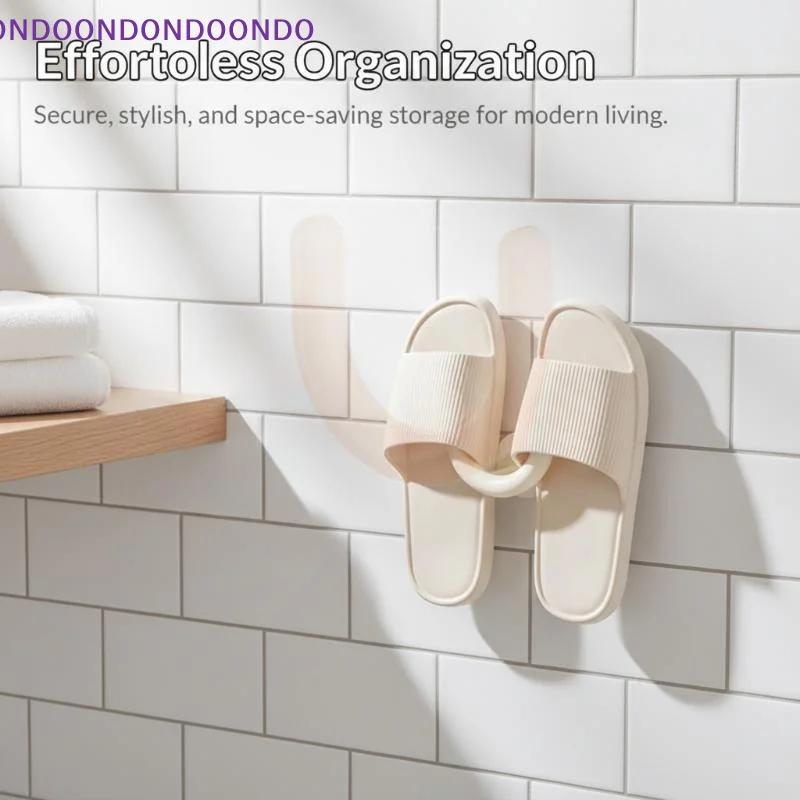 Suction Cup Slipper Hanger Multifunctional U-Shape Waterproof Wall Rack Holds 2 Pairs for Bathroom Shower Storage