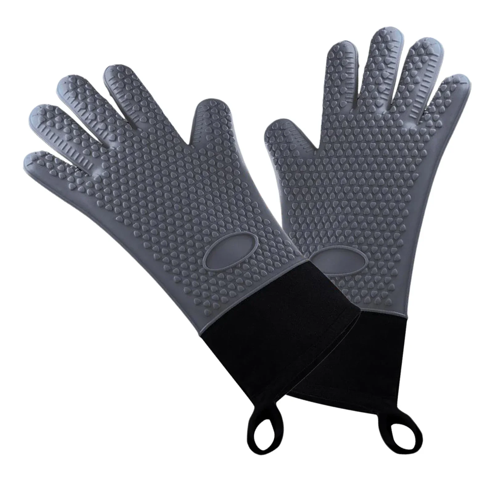 1Pc Double Layer BBQ Oven Gloves Silicone for Cooking Grilling Waterproof Mitts kitchen utensils
