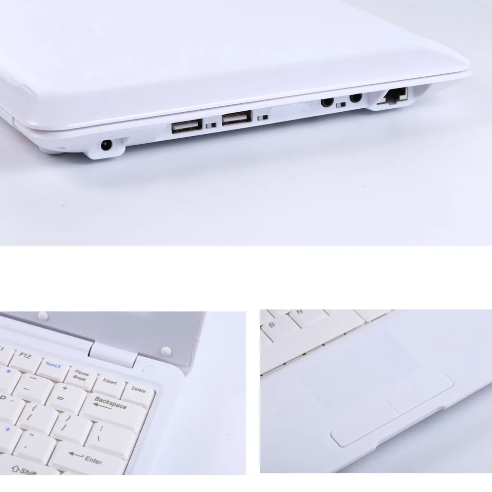 Laptop Mini Quad-Core 10,1-Zoll-Mini-Computer Android Netbook Eingebautes kabelloses kabelgebundenes Netbook