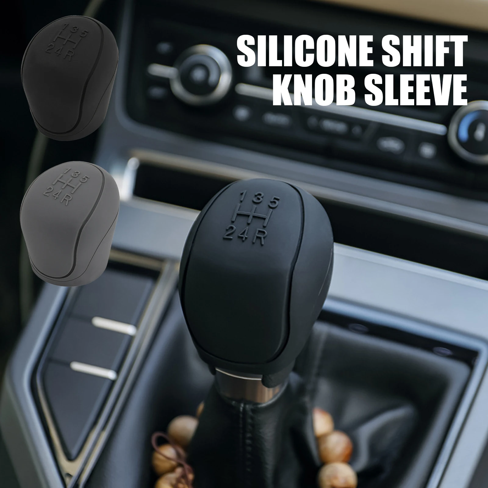 Silicone Car Gear Head Shift Knob Cover for Citroen C3 C4 C5 DS3 DS4 DS5 DS6 C1 C2 C6  Fiat 500 Saab Renault