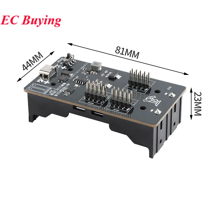 UPS-Stromversorgungsmodul Typ-C, Single-Chip, unterbrechungsfreies Laden und Entladen von 18650-Lithiumbatterien, 1,8 V, 3,3 V, 5 V mit LED-Anzeige – Detail 8