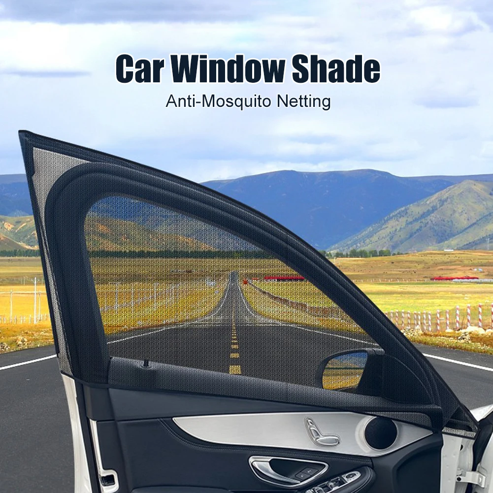 

2/4pcs Universal Car Window Sun Shade Mesh Netting Side Window Covers Shade Anti-Mosquito Net for Sedan SUV Truck Accessories