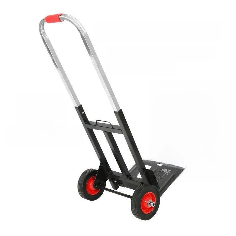 

Portable Hand-Pulled Suitcase Dolly Lightweight Moving Cart Retractable Handle Stainless Steel Iron Material for Home Storage