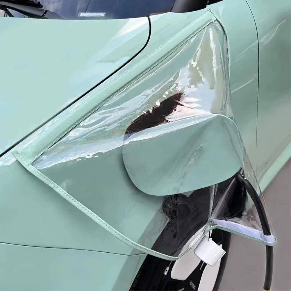 Magnetic Car Charging Gun Rain Cover Outdoor Universal Transparent Magnetic Rain Cover for New Energy Vehicle Accessories