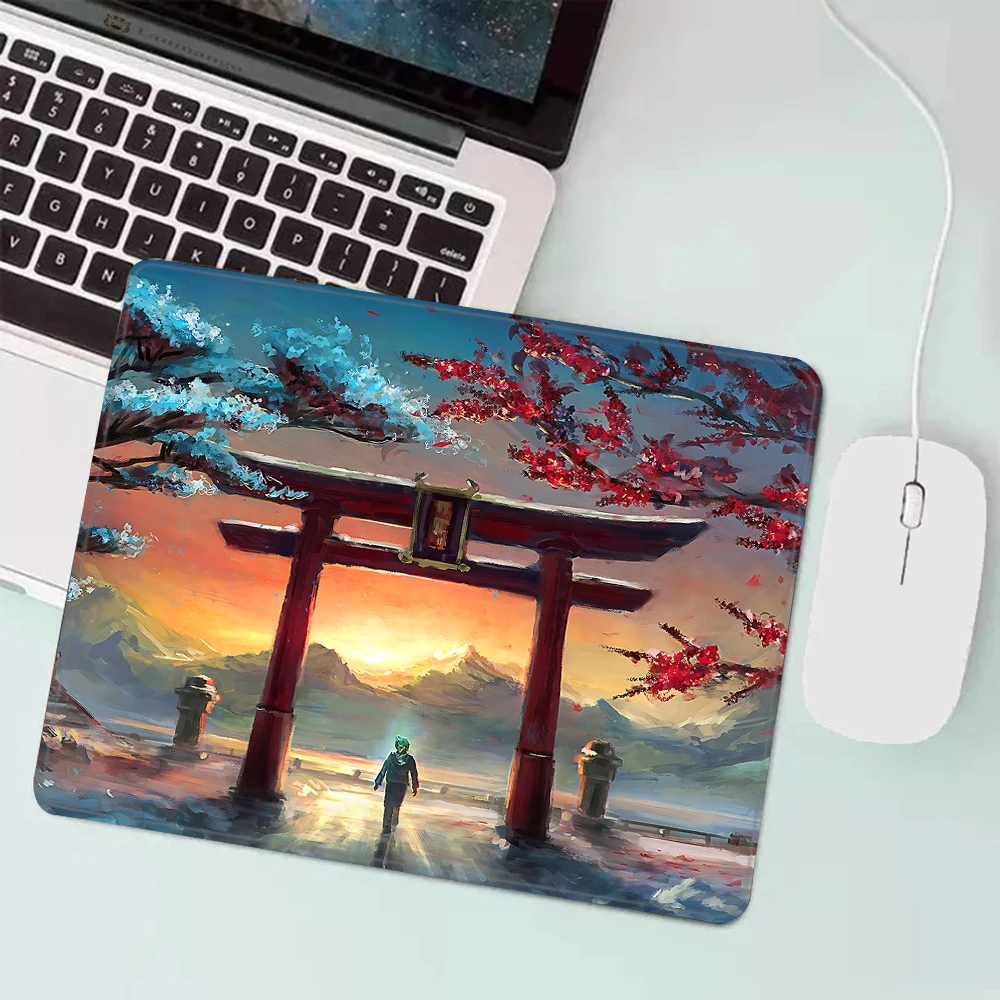 

Japanese Samurai Tree Sun Gaming Mouse Pad XS Small Mousepad For PC Gamer Desktop Decoration Office Mouse Mat Deskmat Rug