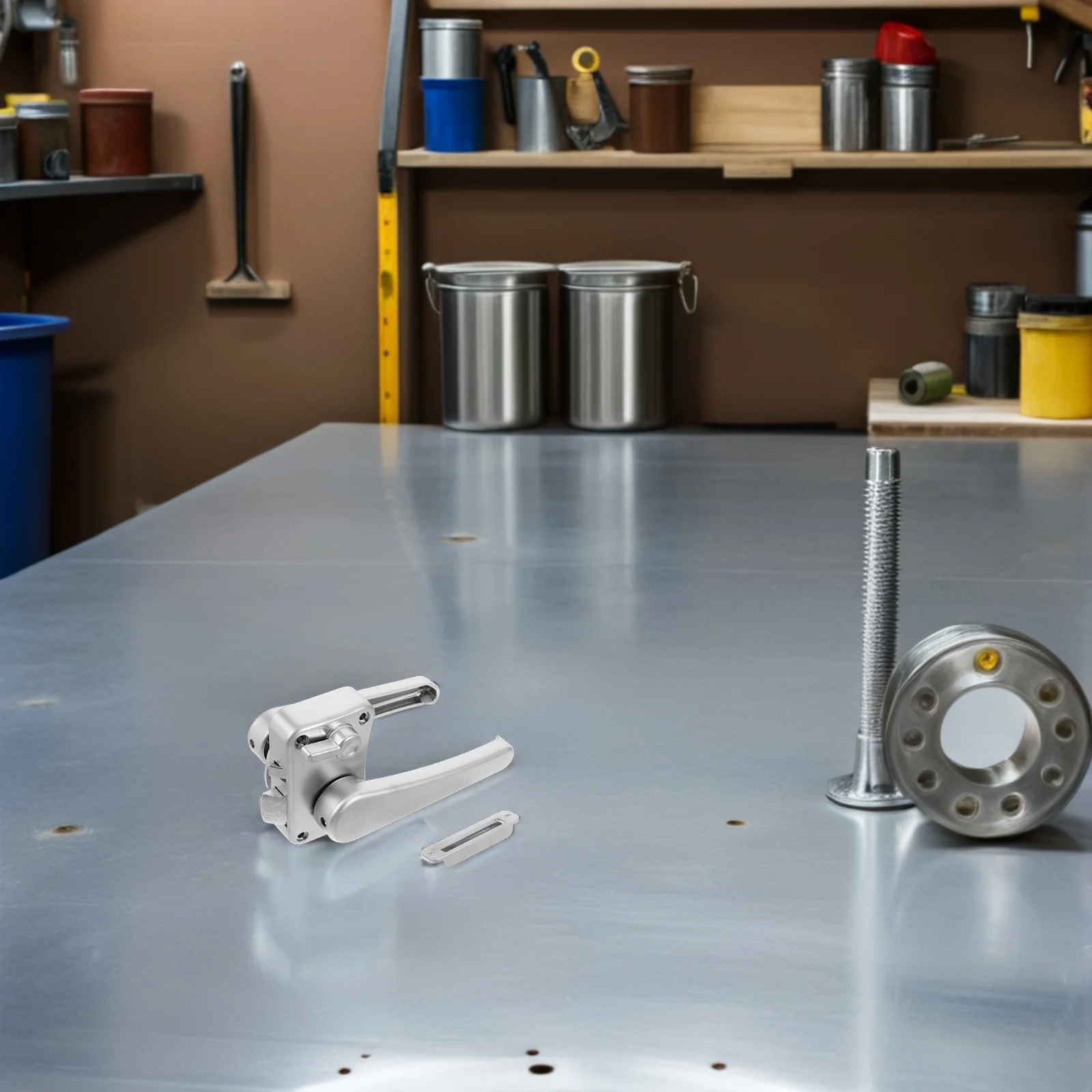 

1Set Rv Bathroom Door Lock Keyless Privacy Handle Dual Side Open Travel Trailer Entry Knob Camper Toilet Lock Keyless Rv Handle