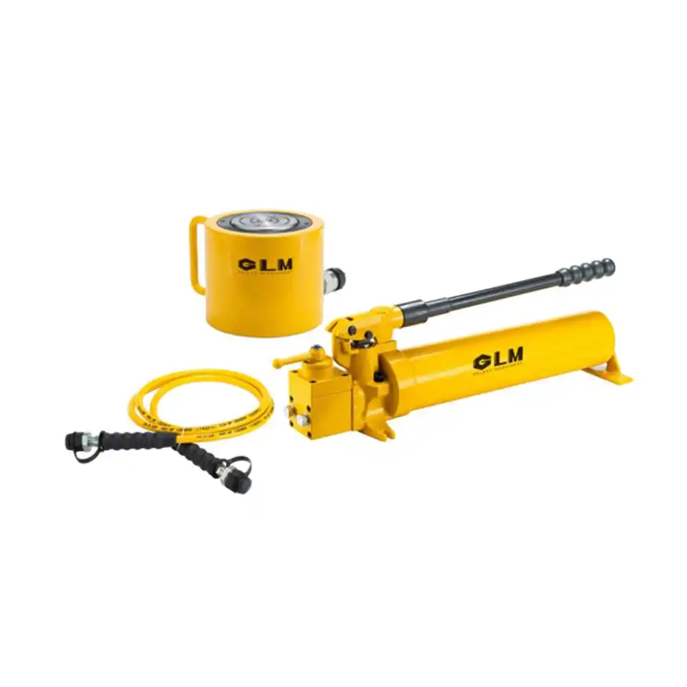 Industrial Grade RCS10-38 Complete Set 10 Tons Low Height Alloy Steel Hydraulic Cylinder And Hand Pump Lifting Tool 700 Bar