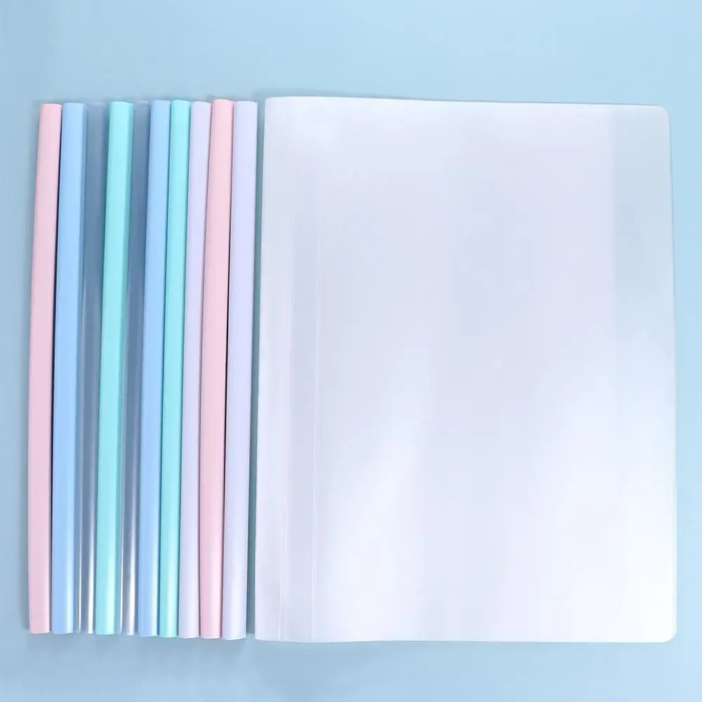 

10pcs/set File Clip Holder A4 File Folder Clamp Hand Account Scrapbooking Macaron Paper Folder Transparent Note Organizer
